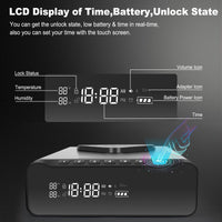 VAULTO™ NightGuard Pro™ — Biometric Fingerprint Gun Safe | 3-in-1 Wireless Charging | Clock + Alarm | Humidity Monitor